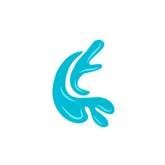 blue water splash vector illustration