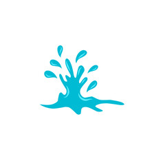 Obraz premium blue water splash vector illustration