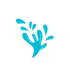 blue water splash vector illustration
