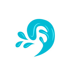 blue water splash vector illustration