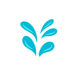 Obraz premium blue water splash vector illustration