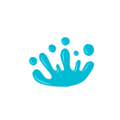 blue water splash vector illustration