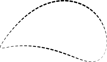 Circle shape dashed line. Geometric element