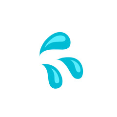 blue water splash vector illustration