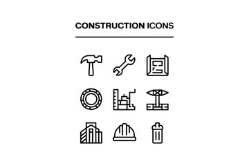 construction icon set, under construction icon, hard hat icon, property icon, roofing icon, cog icon, hard hat, safety icon, white hard hat icon, ppe icon, construction machinery icons, building const