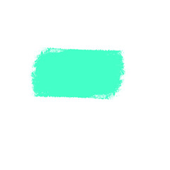 Grunge blue paint hand made creative brush stroke isolated on transparent background.