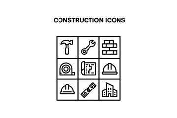 construction icon set, under construction icon, hard hat icon, property icon, roofing icon, cog icon, hard hat, safety icon, white hard hat icon, ppe icon, construction machinery icons, building const