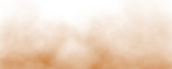 PNG fog texture isolated on transparent background, Beautiful swirling Orange color smoke, Special effect of steam, Vector isolated smoke