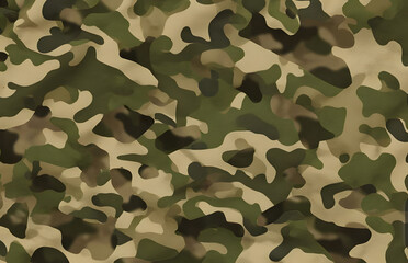 Naklejka premium texture camouflage military print, khaki color, green background, hunting, disguise, stylish background for fabric