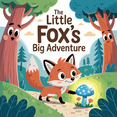 Book cover for kids illustration or coloring book