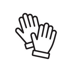 Obraz premium Protective gloves icon outline