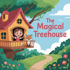 Book cover for kids illustration or coloring book