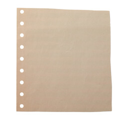 Fototapeta premium Blank notepad paper with texture, isolated on transparent background. Office blank paper concept