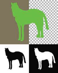 A diverse set of vector horse silhouettes and animal illustrations, perfect for farm
