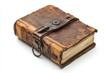 Obraz premium Old leather bound book with metal clasp