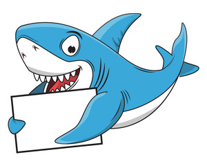 Cute Blue Shark Animal Cartoon