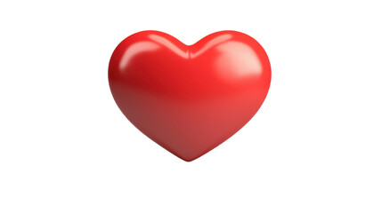3D render of a heart-shaped speech bubble icon with smooth curves and glossy finish isolated on white background