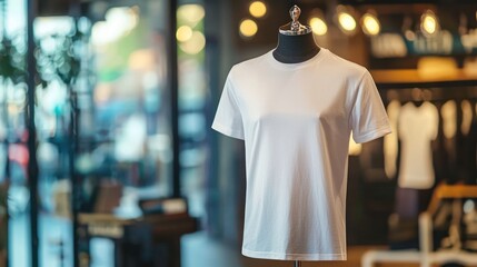 T-shirt template on invisible mannequin, isolated