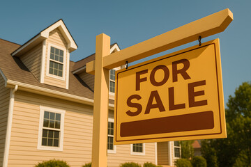 Obraz premium House for Sale with Sign