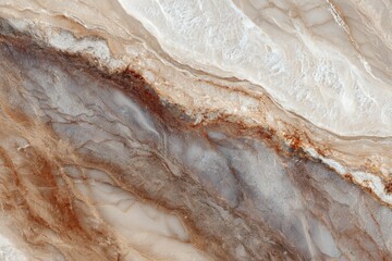 Obraz premium Coffee-hued marble texture with soft flowing veins and real geological detail