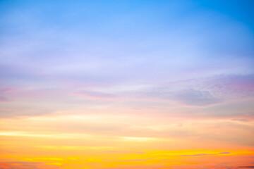 Beautiful , luxury soft gradient orange gold clouds and sunlight on the blue sky perfect for the...
