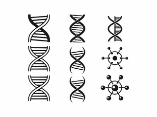 Collection of DNA, Virus, and Molecule Icons