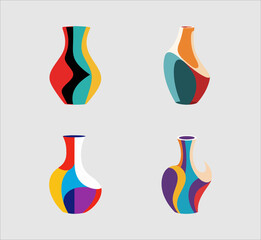 colored vase illustration