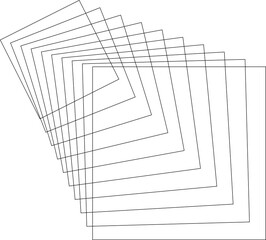 Square dynamic lines shape. Technology concept