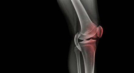 Knee joint pain Xray illustration
