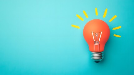 Glowing light bulb symbolizing innovation and creativity