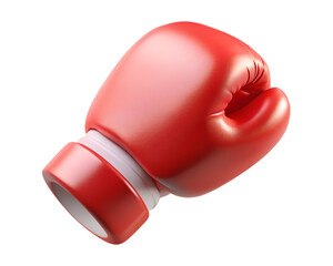 Red boxing gloves isolated on a white background, symbolizing healthy sport and strength 3d rendering
