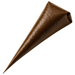Brown henna cone packaging for mehndi design application isolated transparent background