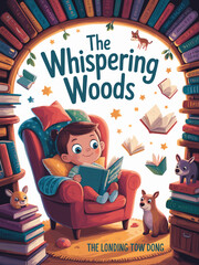 Book cover for kids illustrative or coloring book