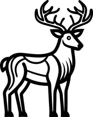 deer vector illustration logo icon 