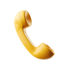 3d phone call support icon isolated on transparent background. 3d rendering Cartoon plastic style. PNG file, cut out