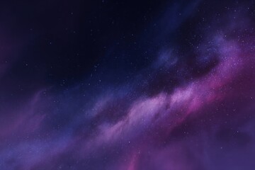 Ethereal Nebula Shimmers with Cosmic Dust and Starlight in Deep Space Night Sky Abstract Background