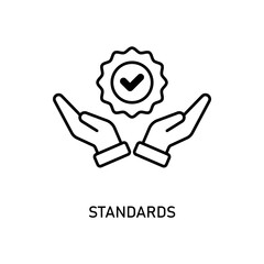 Icon a standards, isolated against a clean background.