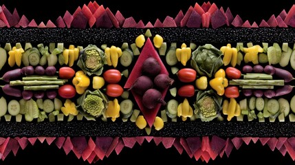 Fototapeta premium Kompozycja z warzyw i makaronu