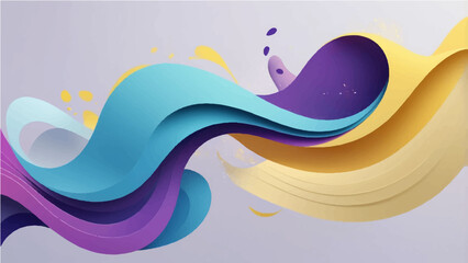 Colorful abstract wave background with flowing lines and vibrant rainbow tones