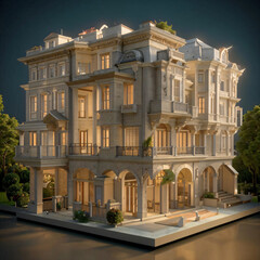Obraz premium Three-dimensional materials in architecture