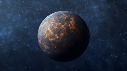 Obraz premium Glowing exoplanet in the depths of space