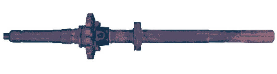 Rusty axle pixel art