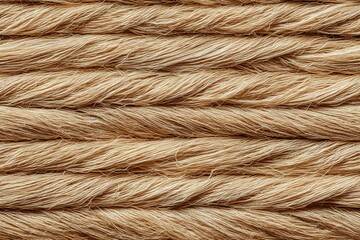 Fototapeta premium Seamless twisted natural fiber ropes arranged in parallel, showcasing texture and color variations. Ideal for backgrounds or textile-related themes.