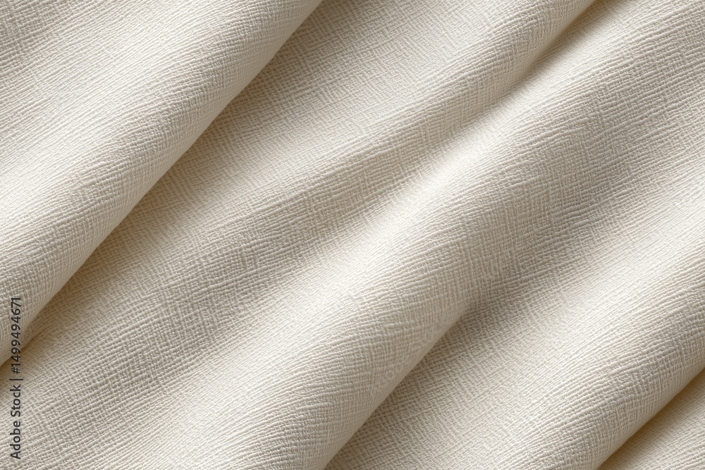 Poster seamless textured cream-colored decorative acetate fabric with subtle patterns, showcasing the weave