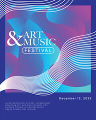 Art Music Festival Template Design for Social Media