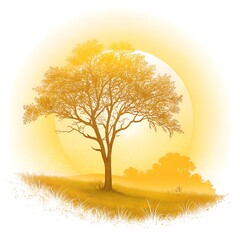 lonely tree in the field