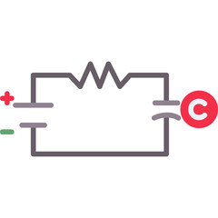 Simple Capacitor Circuit Icon