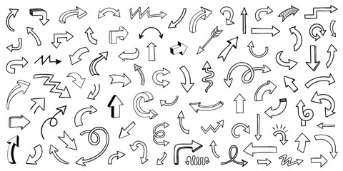 Hand drawn arrow element set