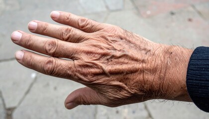 Fototapeta premium Hand of the old man