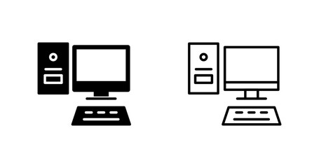 Desktop Computer Vector Icon